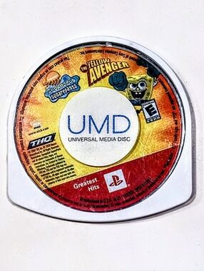 SpongeBob SquarePants The Yellow Avenger PSP UMD Greatest Hits Disc Only